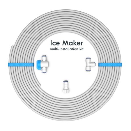 Drinkpod Ice Maker Installation Kit for Standard 1/4 Water Filter Systems DPIMK